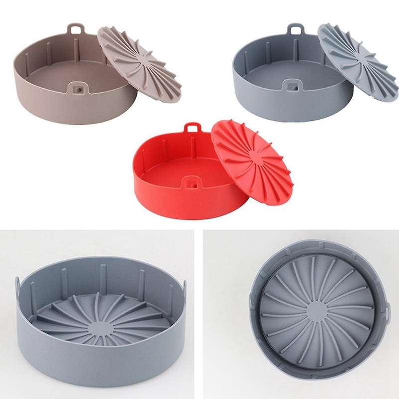 2 Pieces Air Fryer Silicone Pot with Mini Silicone Oven Mitts B