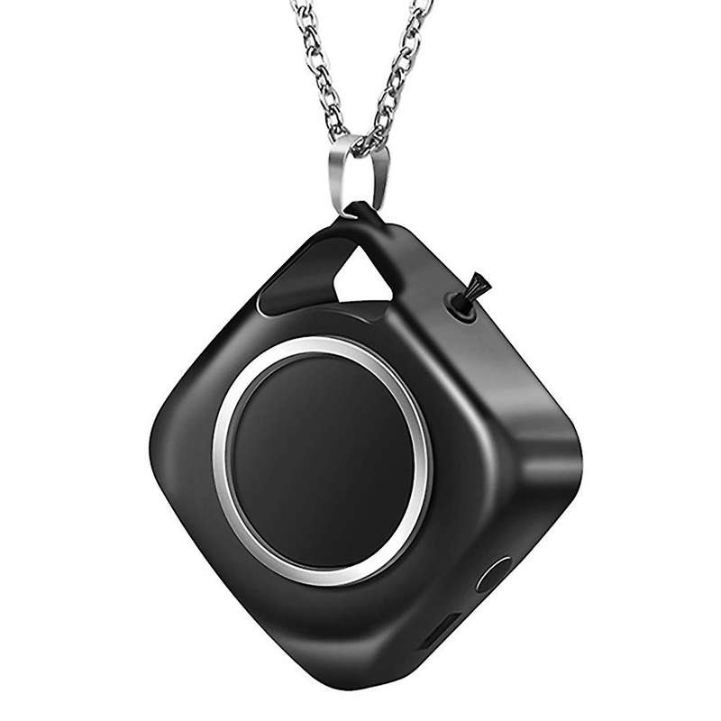 7 Million Negative Ion 600mah Battery Hanging Neck Air Purifier Black