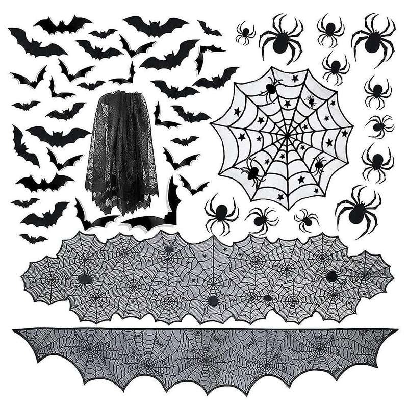 6 Pack Halloween Tablecloth Halloween Fireplace Mantel Scarf