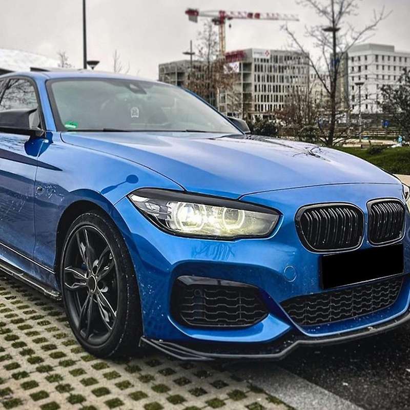 Glossy Black Headlights Eyelids Cover For-bmw 1 Series F20 118i 15-19