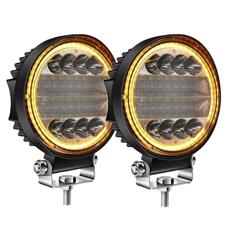 2x 4 Inch 200w Led Work Light Combo Off Road Driving Amber Fog Lamp