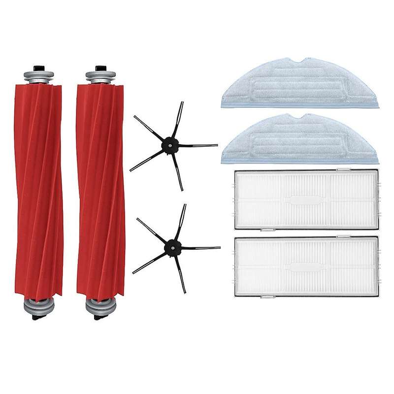 8pcs Mop Cloths Main Brush Filter Side Brush for Xiaomi Roborock S7 B