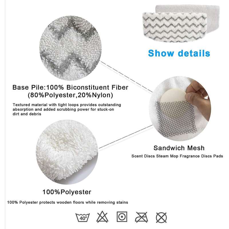 6pack Mop Pads for Bissell Poweredge and Powerforce 2078, 2165 Series
