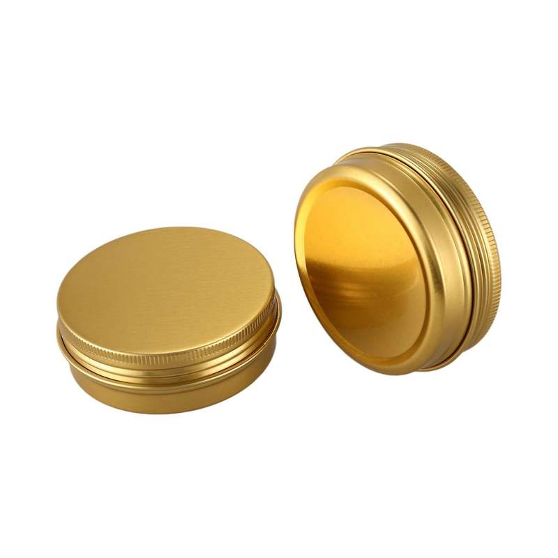 10pcs Cans Screw Top Aluminum Round Tins Storage Jar Lids,gold