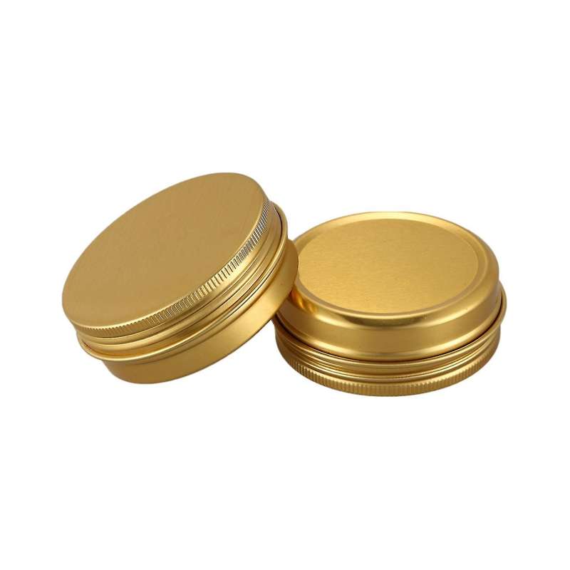 10pcs Cans Screw Top Aluminum Round Tins Storage Jar Lids,gold