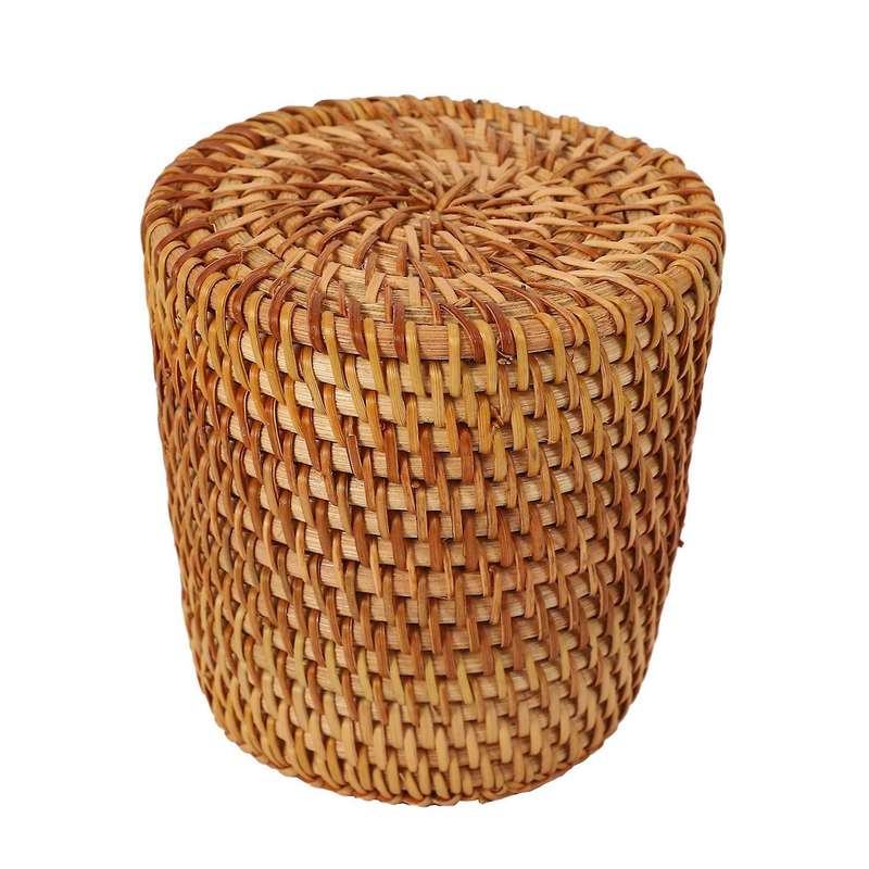 3x Rattan Chopsticks Tube Bucket Dinner Knives Forks Organizer B