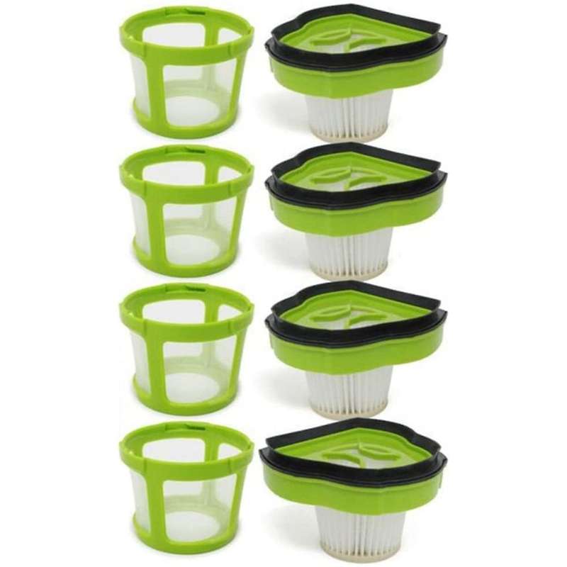 4 Pack Filter+4 Mesh Filter Frames for Bissell Pet Hair Eraser Vacuum