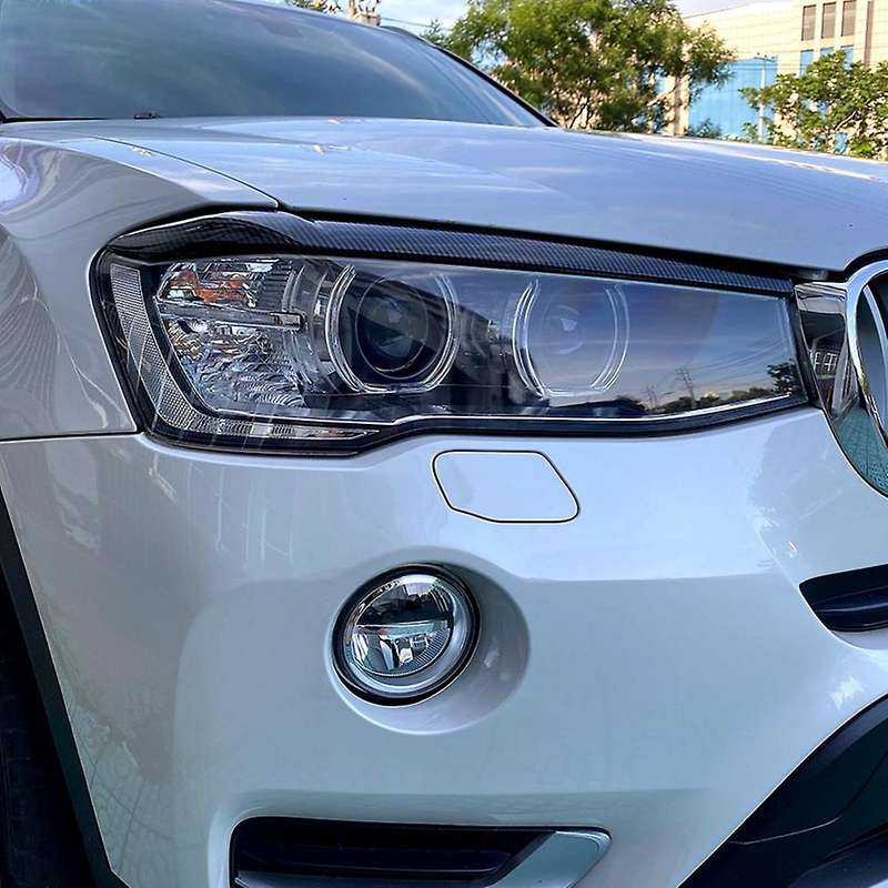 Carbon Fiber Headlights Eyelids Cover For-bmw X3 F25 X4 F26 2014-2017