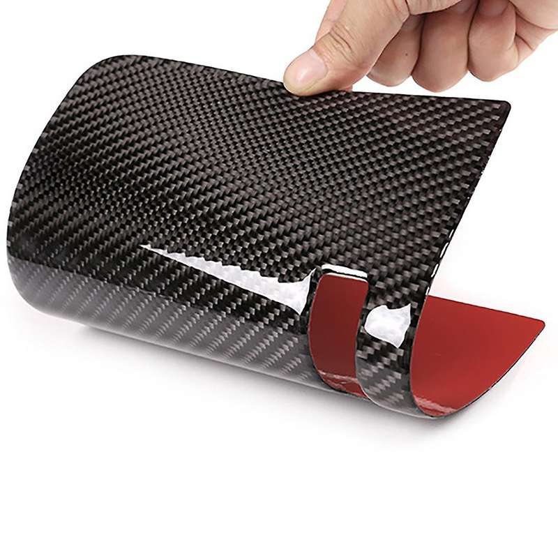 Car Soft Carbon Fiber Central Storage Box Cover for Touareg 2011-2018