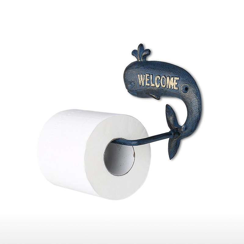 Cast Iron Paper Towel Holder Whale Paper Holder Coat Hook Holder