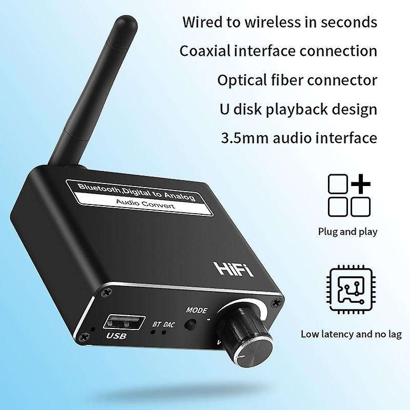 Audio Converter Digital-to-analog Optical Coaxial to Stereo 3.5mm R/l
