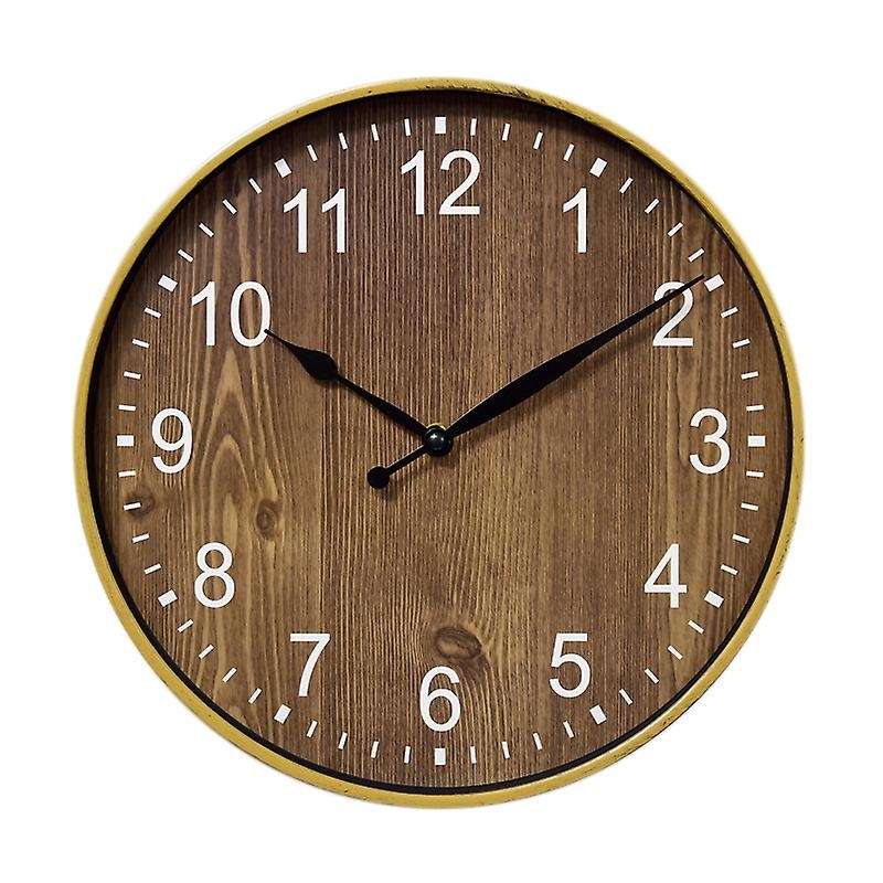 Silent Wood Grain Wall Clock, 3d Retro Wall Clock for Fashion/living