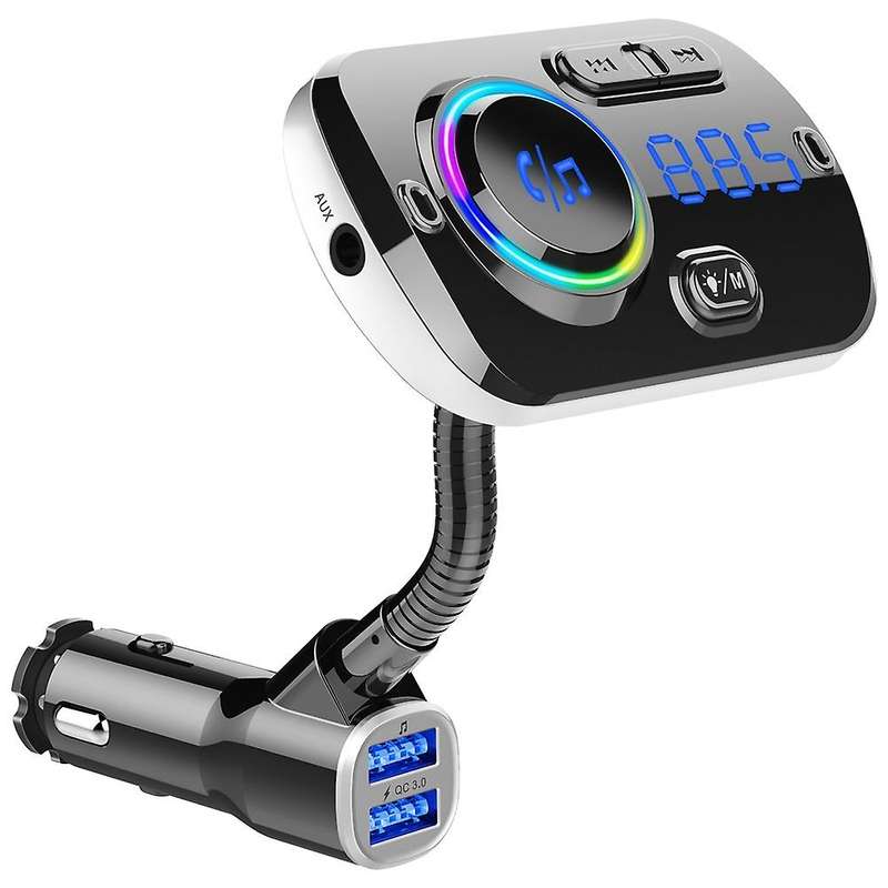 Bc49aq Bluetooth 5.0 Fm Transmitter Aux Car Mp3 Player Qc3.0 Charger