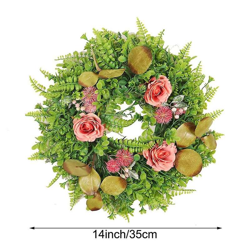 Artificial Rose Flower Wreath for Front Door Wall Wedding Party Decor