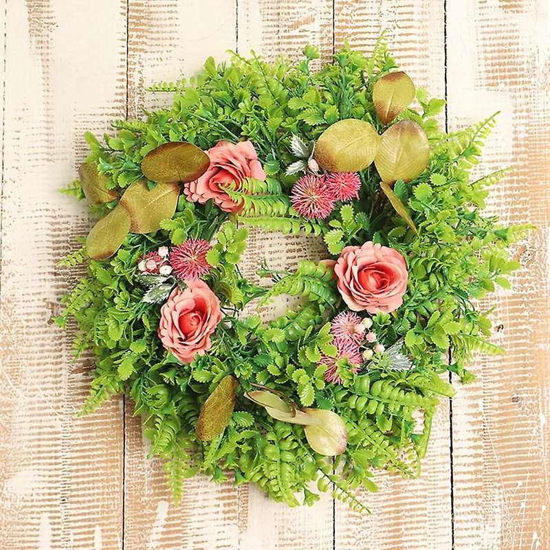 Artificial Rose Flower Wreath for Front Door Wall Wedding Party Decor