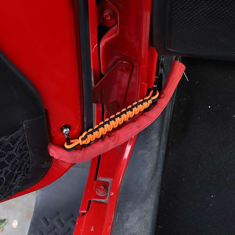 Paracord Door Limiting Straps, Door Limit Footman Loop Bracket,orange