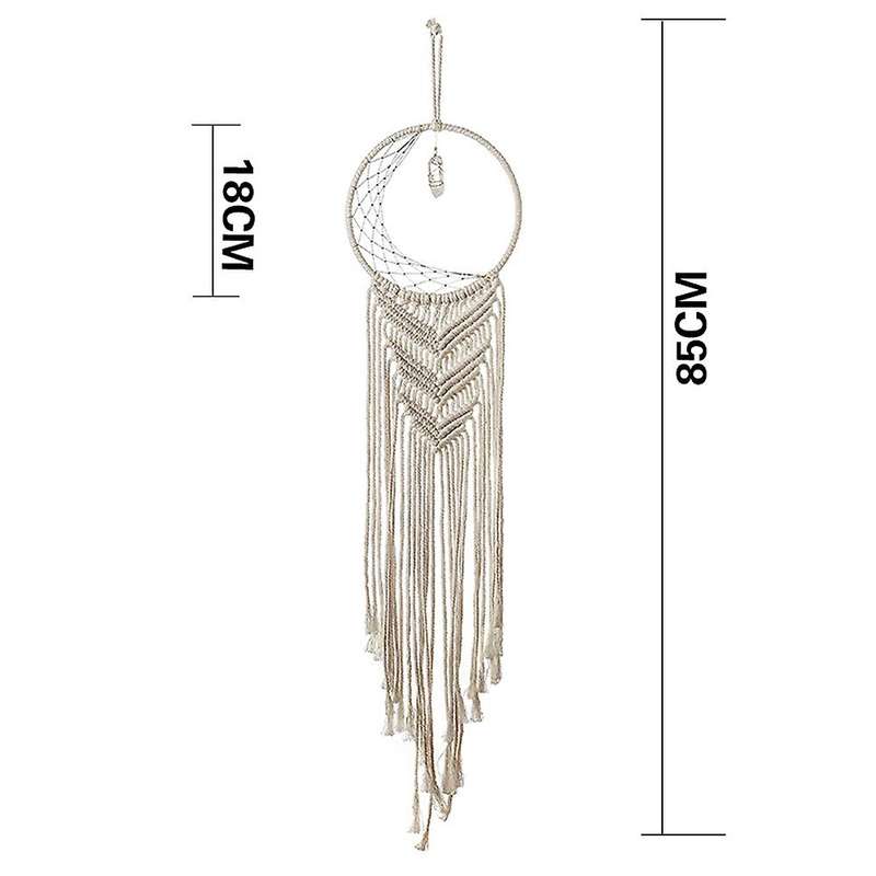 Macrame Wall Hanging Dream Catcher, Handmade Home Art Decorations
