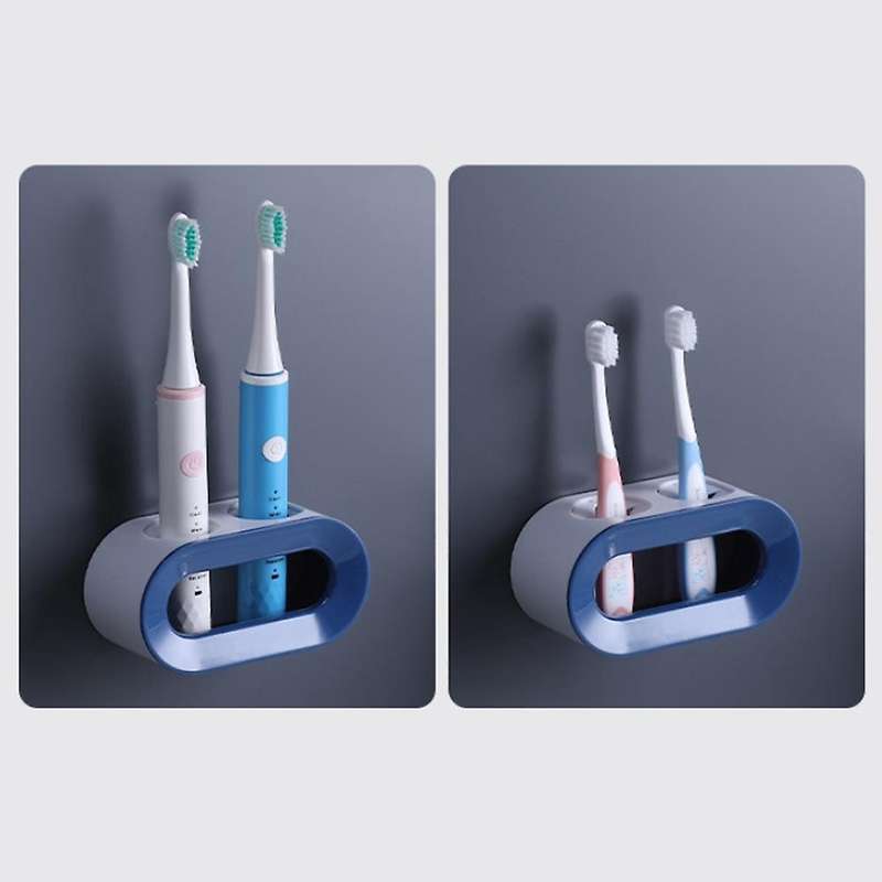 Double Hole Toothbrush Rack Punch-free Toothbrush Storage Rack