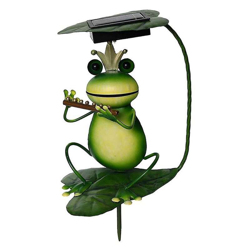 Solar Lights Frog Metal Cute Frog Garden Frog Lights,bagpipe Style