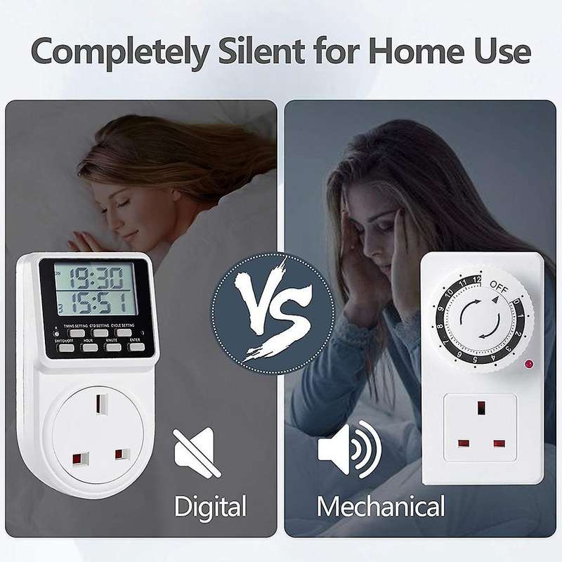 24 Hour Digital Electric Timer Plug Socket with Countdown Uk Plug