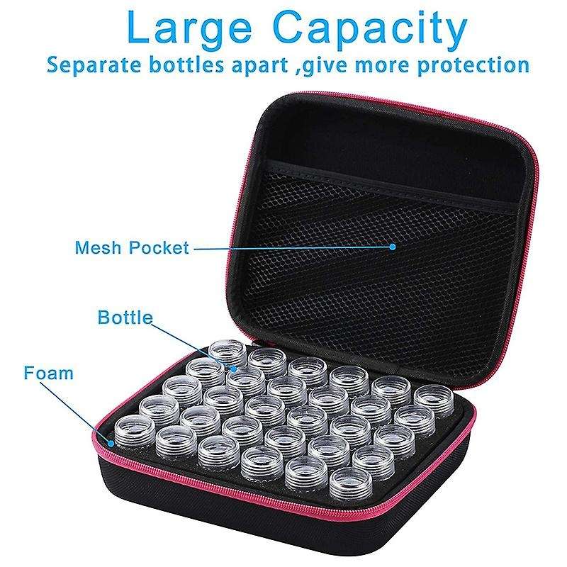 30 Slots Diamond Container Art Craft Organizer 30 Plastic Jars