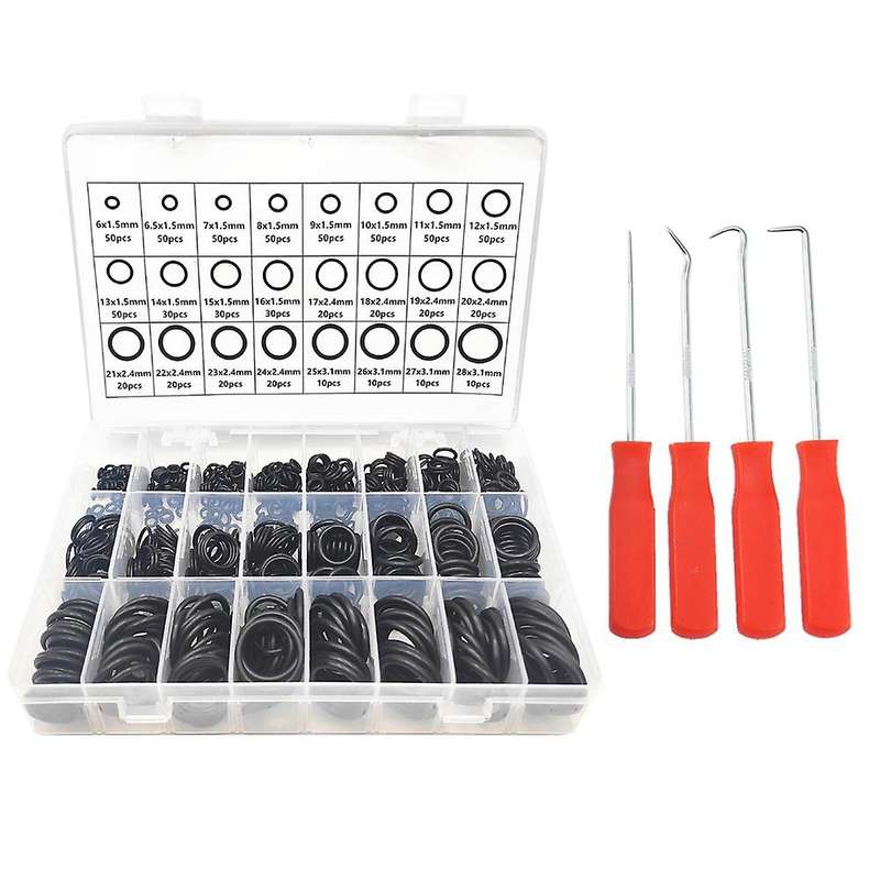 740pcs Nbr Seal Ring Kit Nitrile Rubber Sealing Ring with 4 Tools