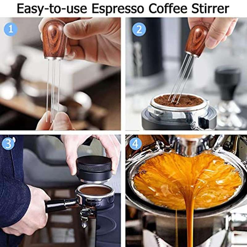 Espresso Coffee Stirrer with Coffee Mat and Bursh, for Espresso A