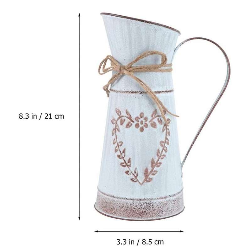 2pcs Galvanized Flower Pot for Home Table Decoration Small Leaf Heart