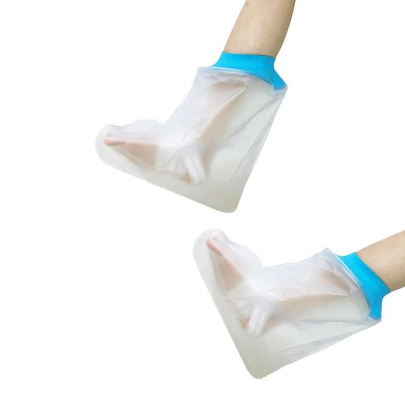 2x Watertight Foot Protector Bathing Waterproof Cover for Shower Leg
