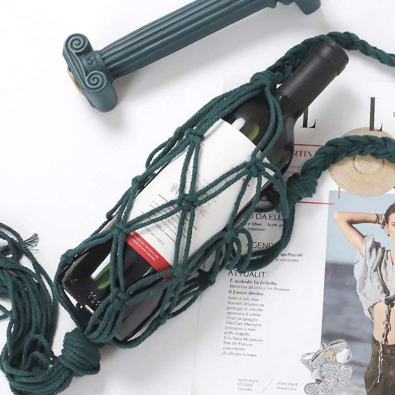 3pcs Mesh Tote Bag Reusable String Wine Storage Handbag Totes
