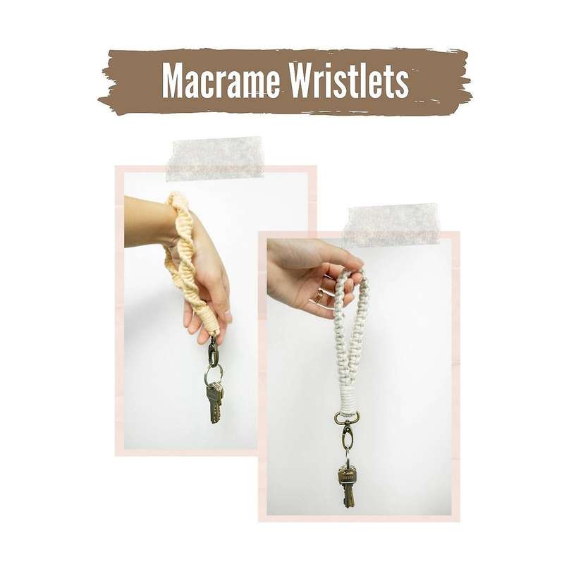 10 Pieces Mini Macrame Keychains Accessory for Car Key Purse Supplies