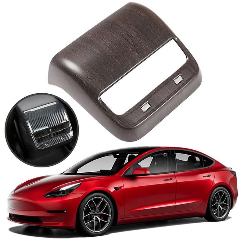Wood Grain Color for Tesla Model 3 Car Interior Rear Air Outlet Cover