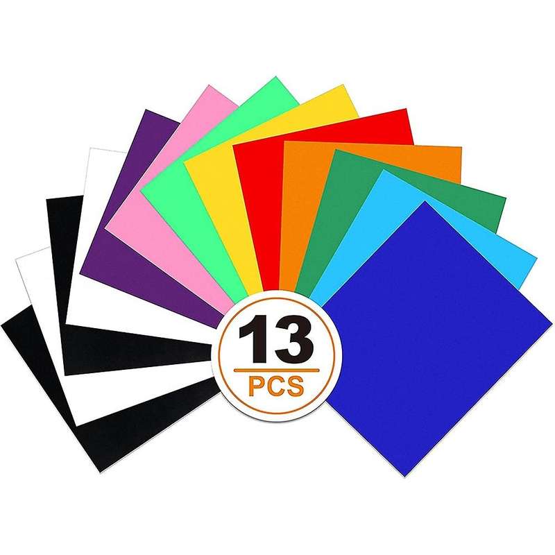 Black White Htv Vinyl Assorted Colors Iron On Vinyl for Cricut