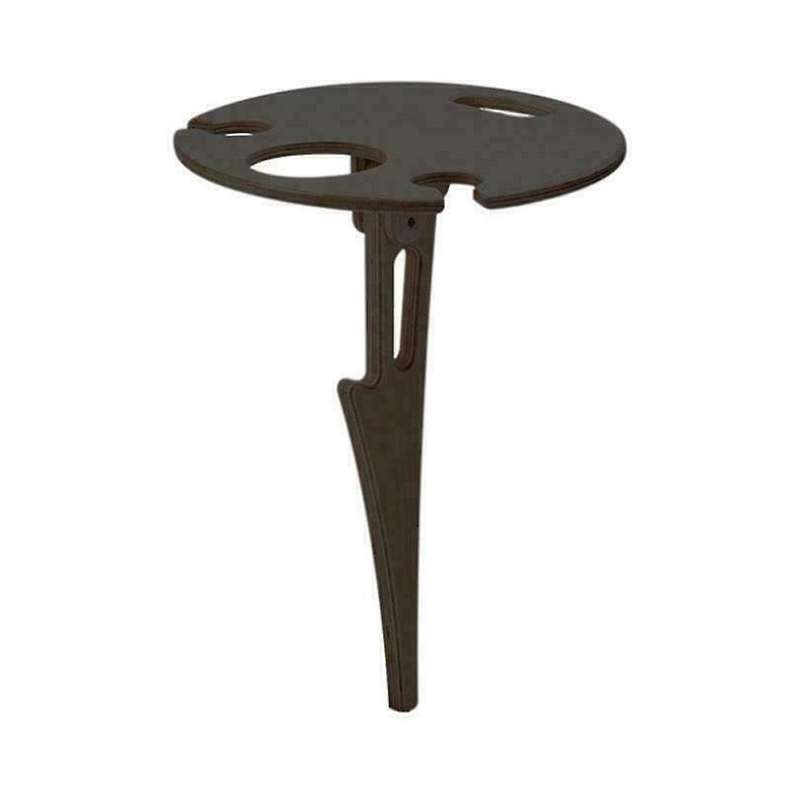 Outdoor Wine Table Portable Picnic Table Wine Glass Rack Black