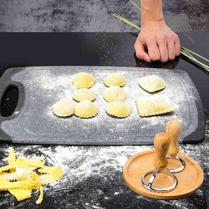 Dumpling Mould Ravioli Cutter Pizza Dough Press Round Square Roller