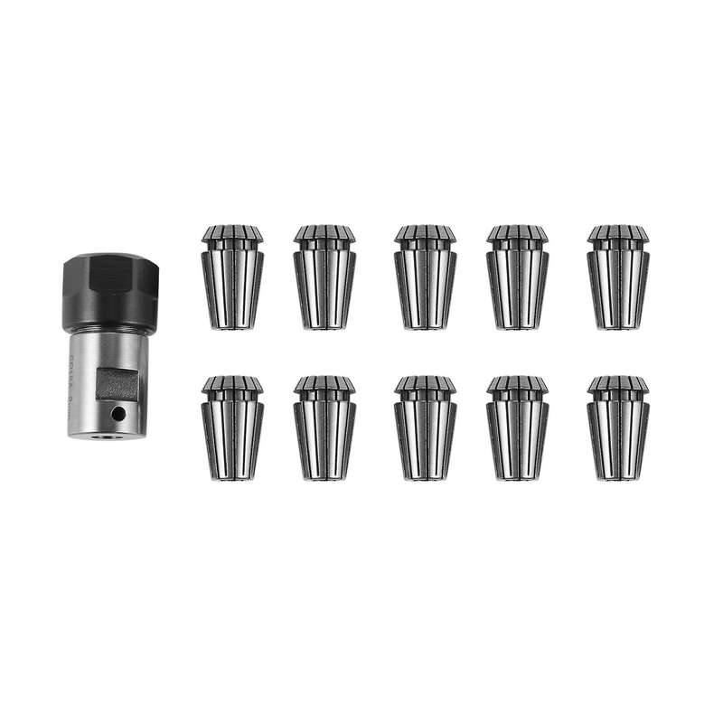 10pcs Er16 Spring Collet + Motor Shaft 8mm Extension Rod Holder