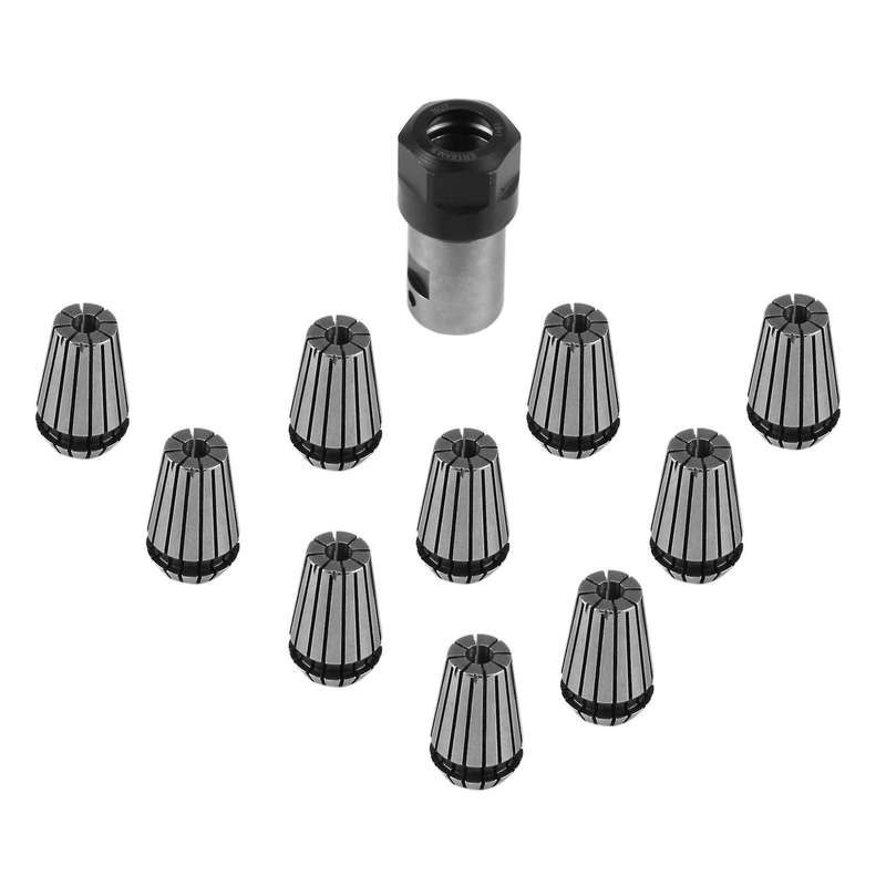 10pcs Er16 Spring Collet + Motor Shaft 8mm Extension Rod Holder