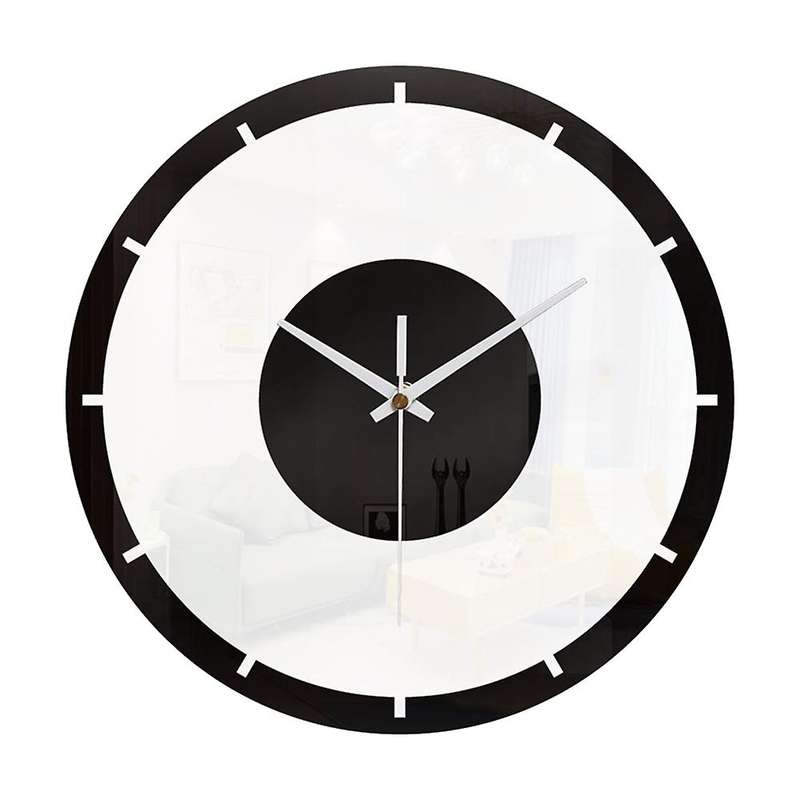 11.8 Inch Transparent Clock Home Living Room Decoration (scale)