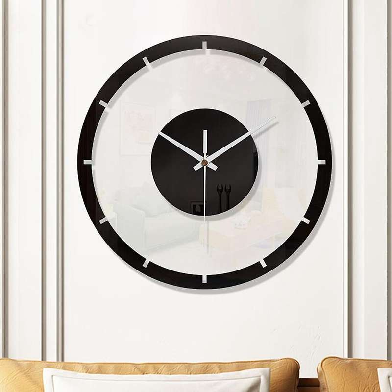11.8 Inch Transparent Clock Home Living Room Decoration (scale)