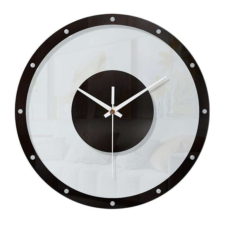 11.8 Inch Transparent Clock Home Living Room Decoration (dots)