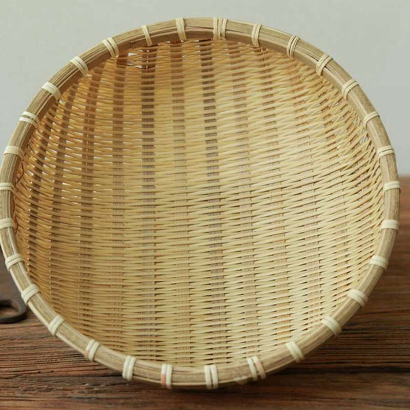 Handmade Bamboo Weaving Fruit Dish Rattan Bread Basket