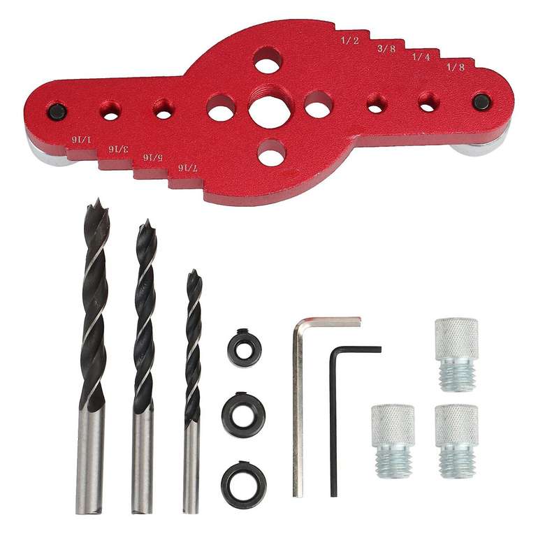12pcs Woodworking Center Locator 2-in-1 Tool for Wood Punching