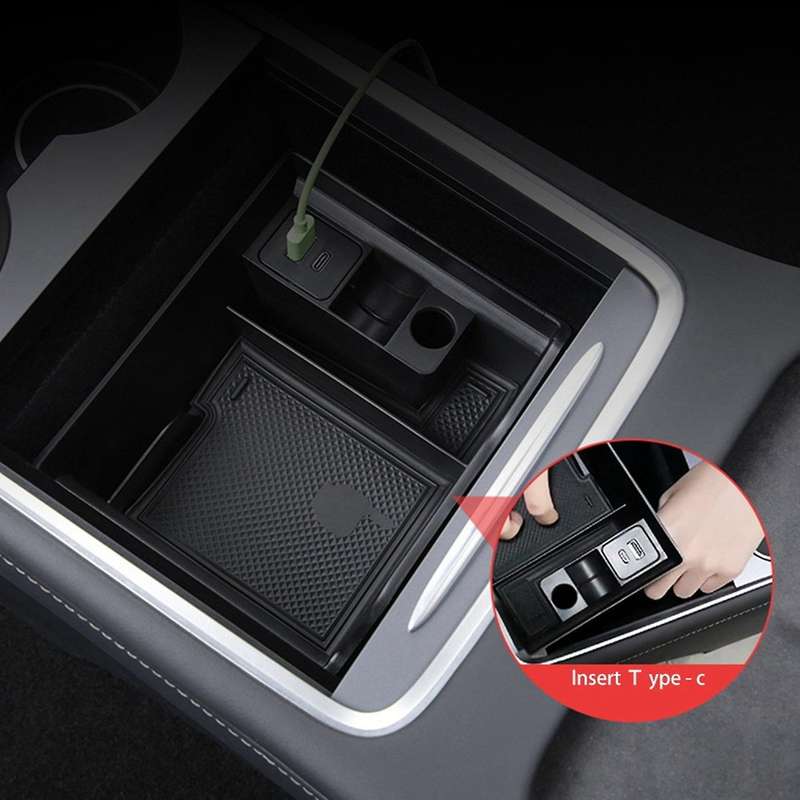 Suitable for 21 Tesla Model3/y Central Control Storage Box