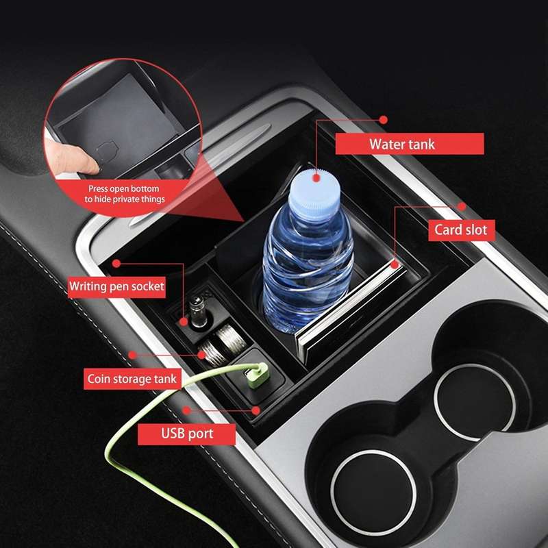 Suitable for 21 Tesla Model3/y Central Control Storage Box