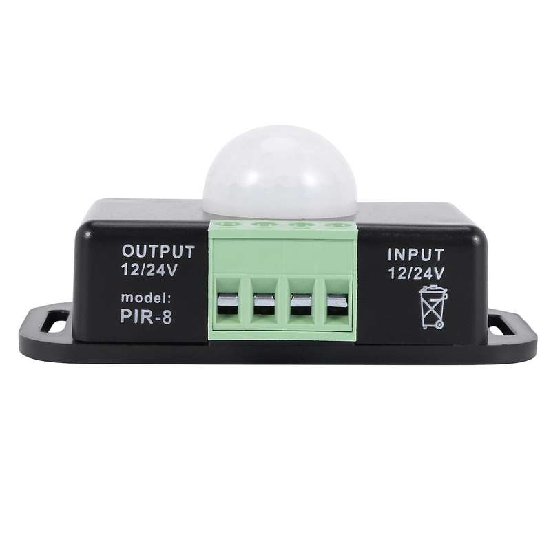 4 X Dc 12v/24v 8a Body Infrared Pir Motion Sensor Switch, Black
