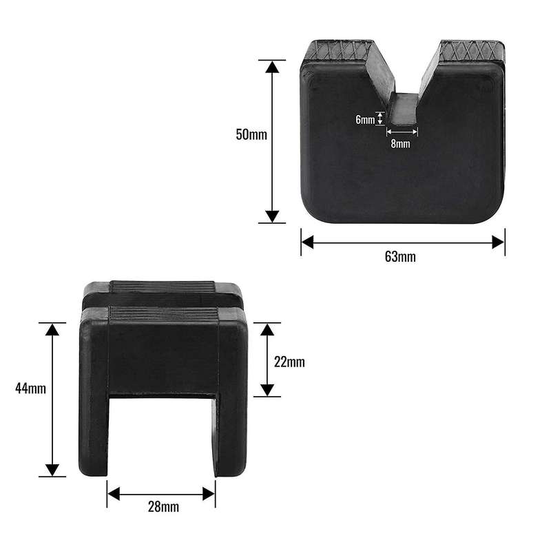 Jack Pad Adapter for Jack 2-3 Ton Rubber Slotted Protector(4 Pack)
