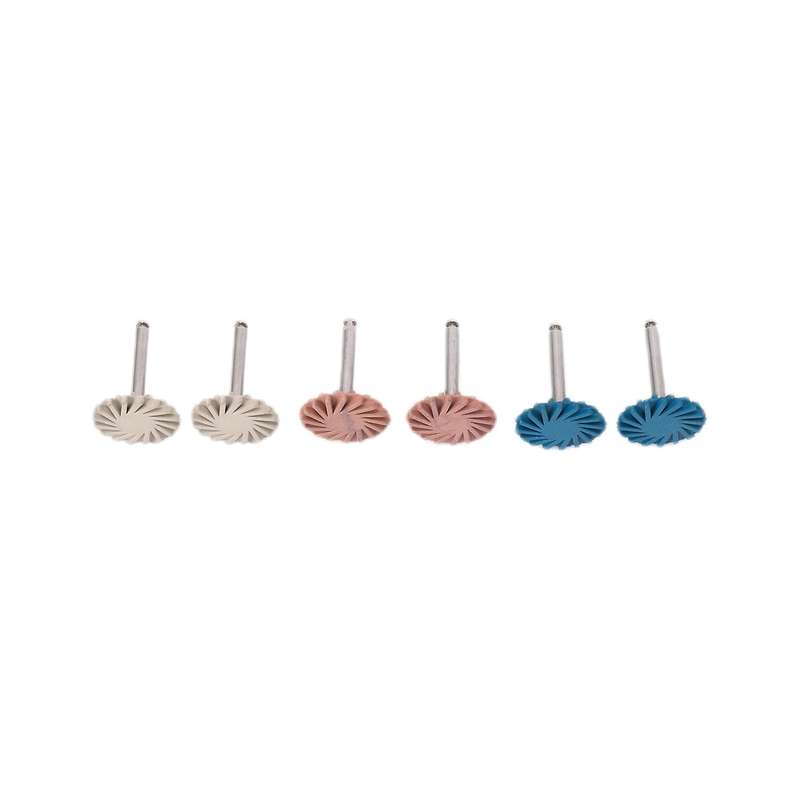 6pcs/set Dental Composite Resin Polishing Disc Kit Disc 14mm Wheel