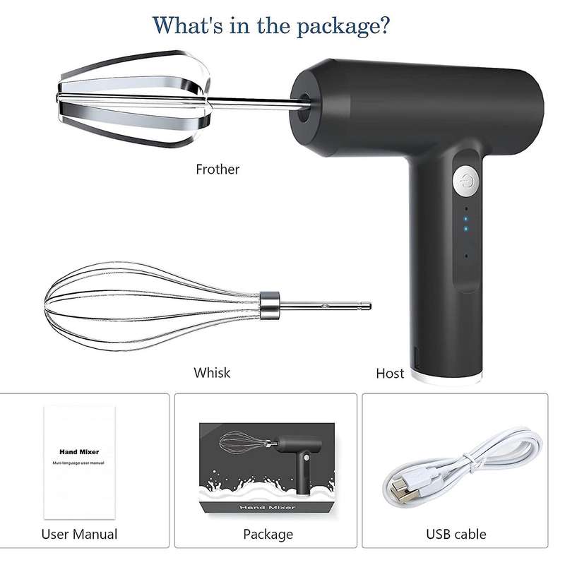 Hand Mixer Electric Wireless,usb Rechargeable,for Baking,for Egg