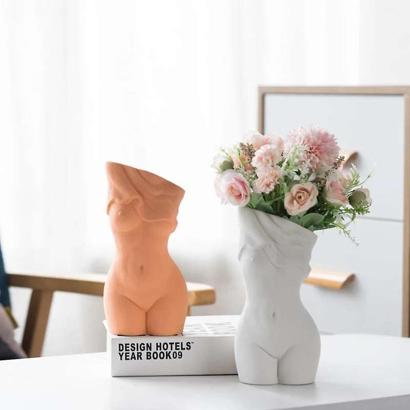 Body Vase Abstract Body Art Personality Ceramic Vase Decoration-a