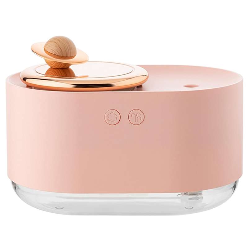 300ml Rotating Planet Humidifier Car Mute Humidification Usb Pink